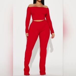 SALE! 🔥 Women's Red Off-Shoulder Jumpsuit